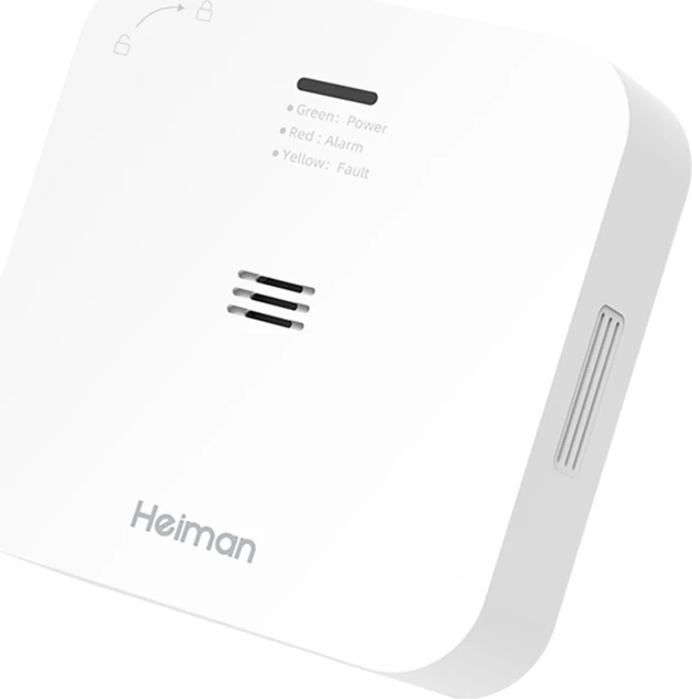 Detektor monoksidi karbonit Heiman HM-720ES-W, wireless, lidhje me aplikacion, i bardhë