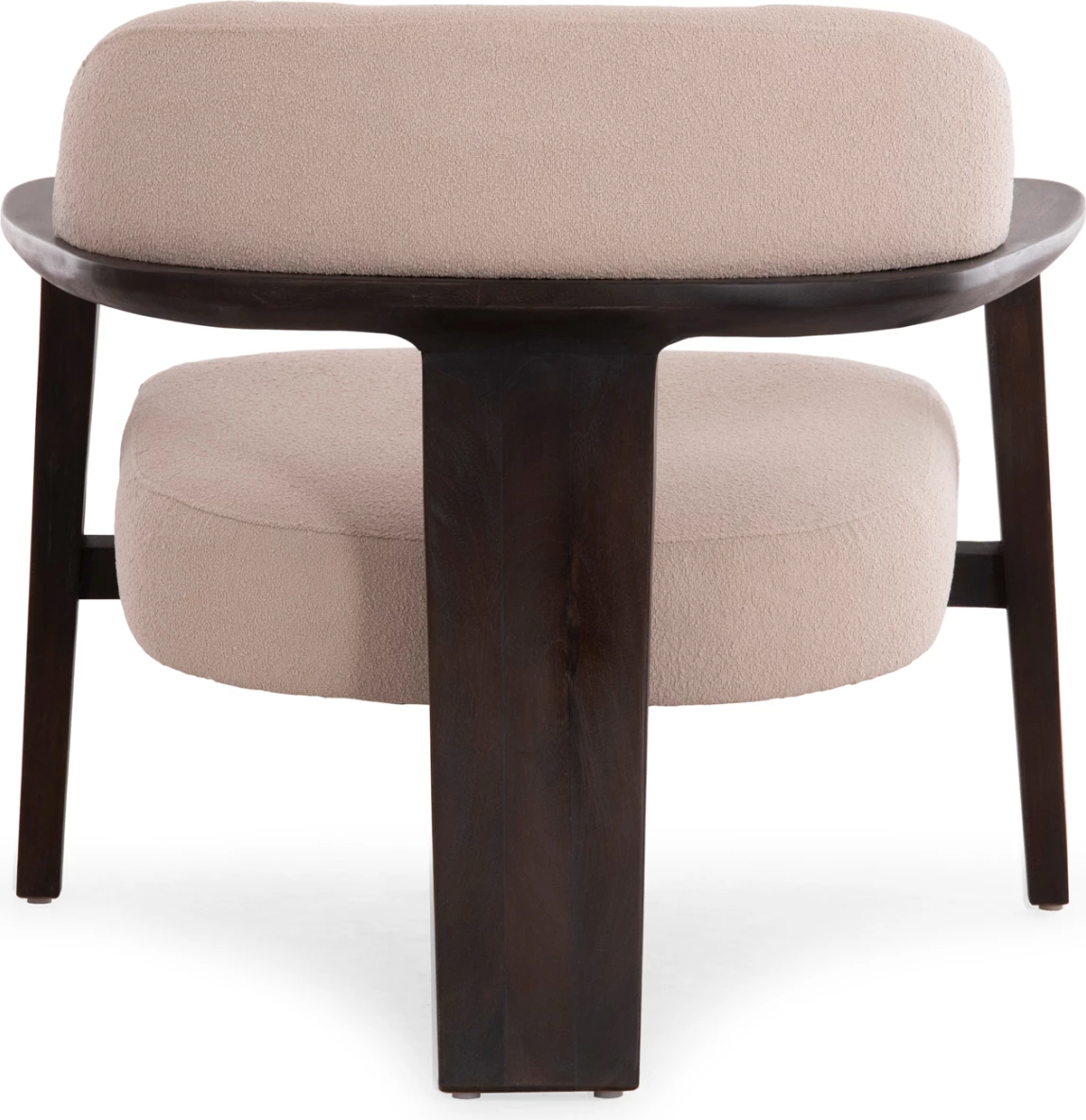 Karrige lounge TRIAD, dru tik i zi, material krem, 80.5x74x66.5cm