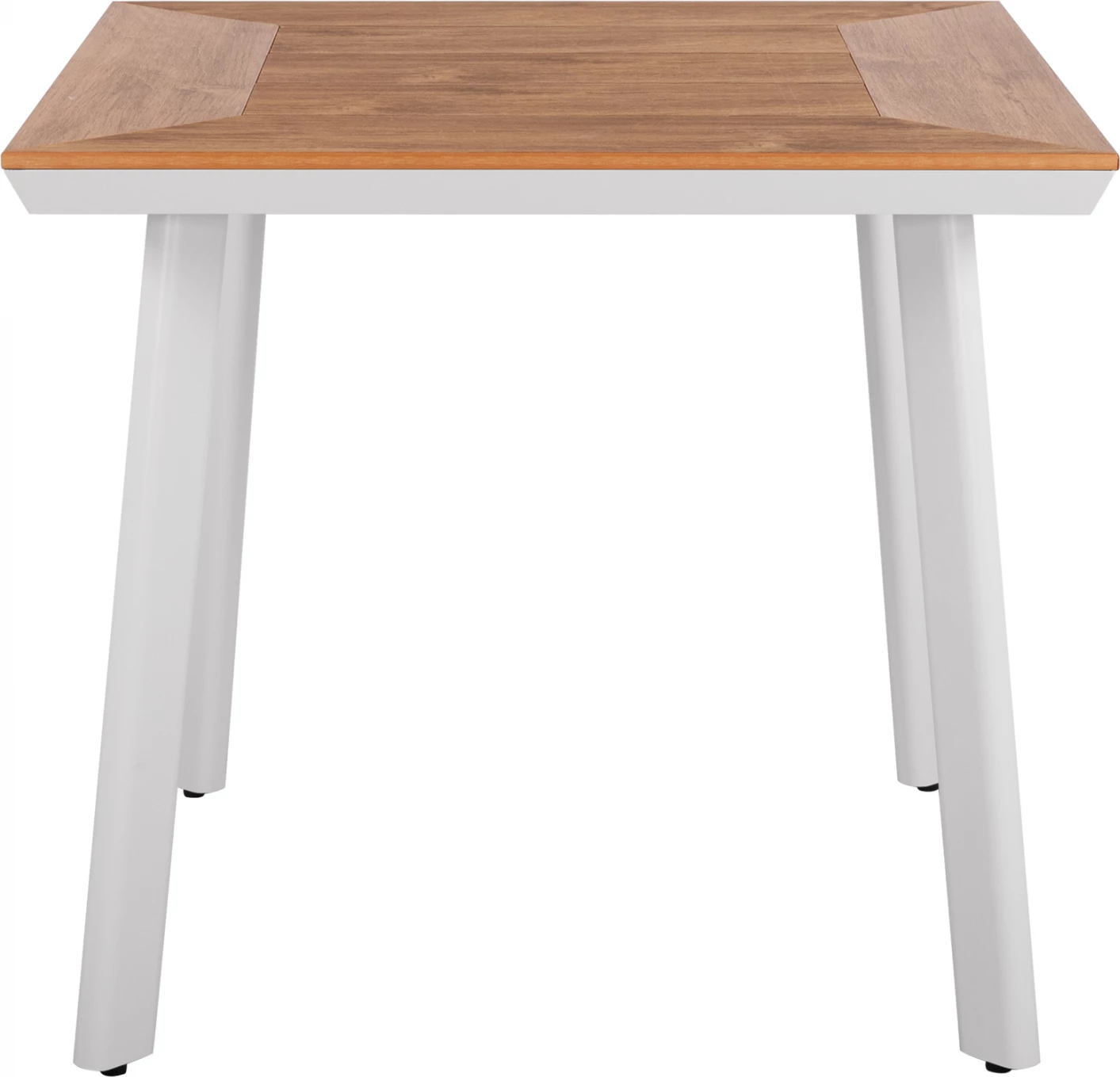 Tavolinë alumini me sipërfaqe tavoline polivudi, FH5563.01, e bardhë, 80x80x72 cm