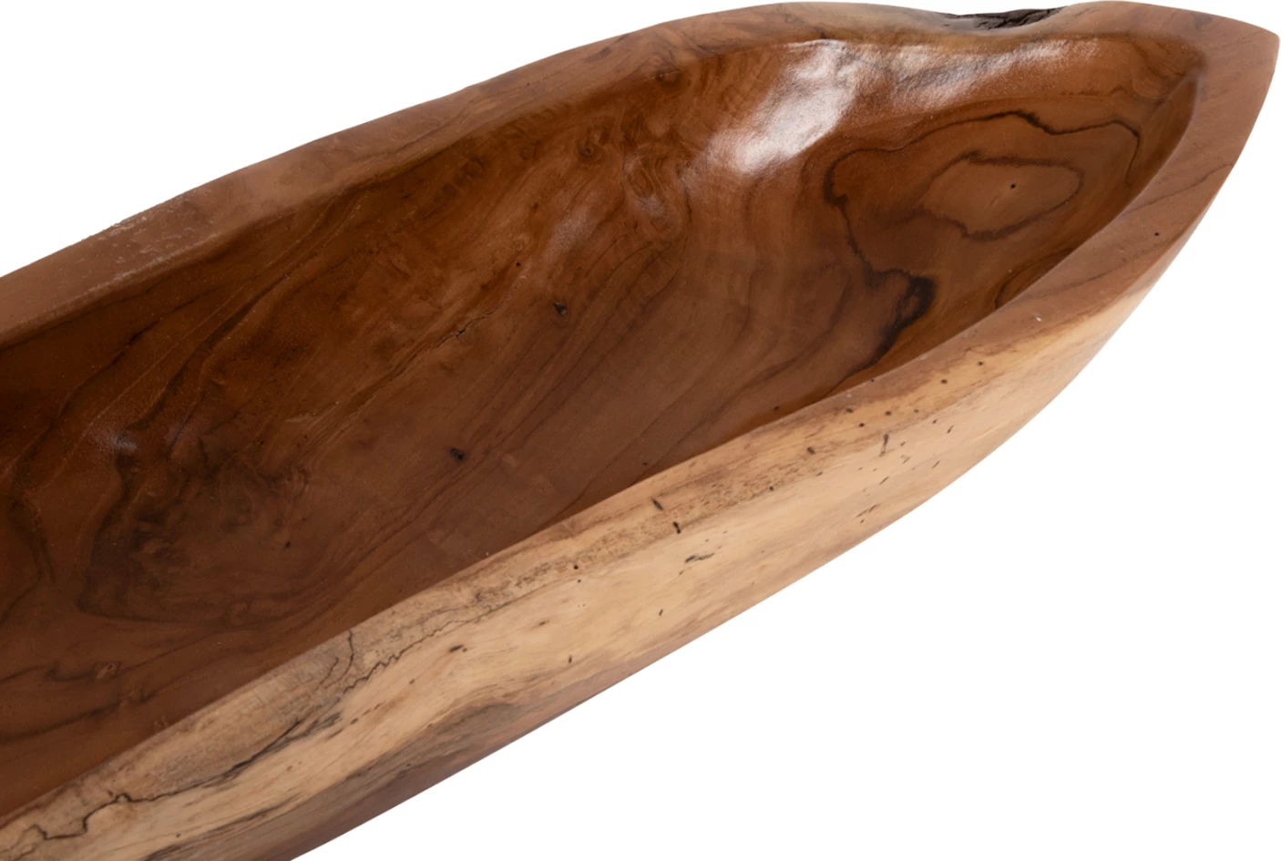 Set 2 tasa dekorativë, dru tik natyral, FH4305, 68.5x18.5x9.5cm