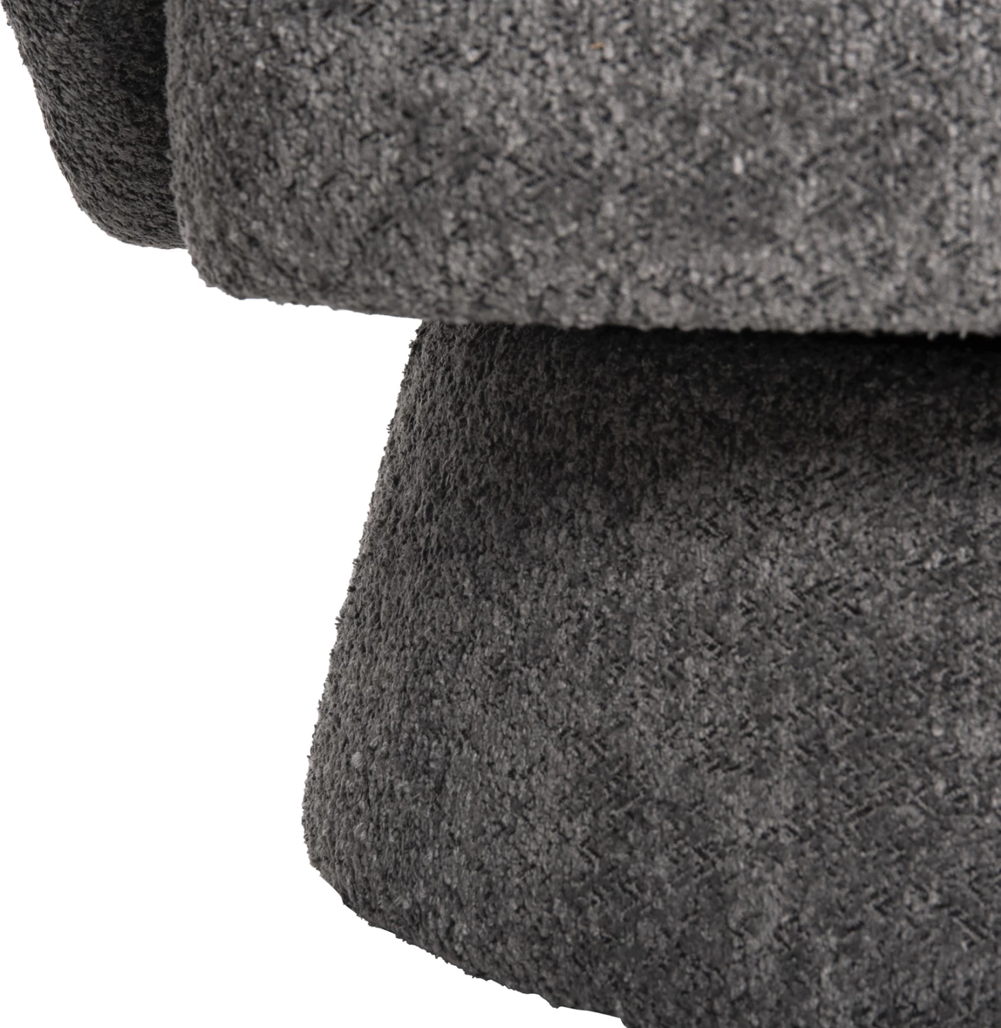 Karrige rrotulluese KARLEN FH9592.01, pëlhurë boucle gri, 78x81x77H cm