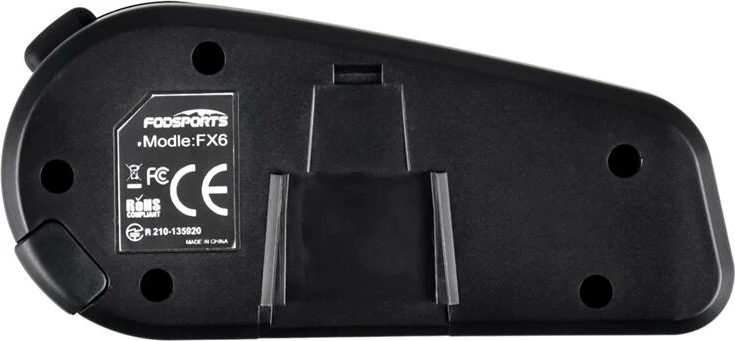 Interkom për motoçikleta Fodsports FX6, 2 copë, i zi