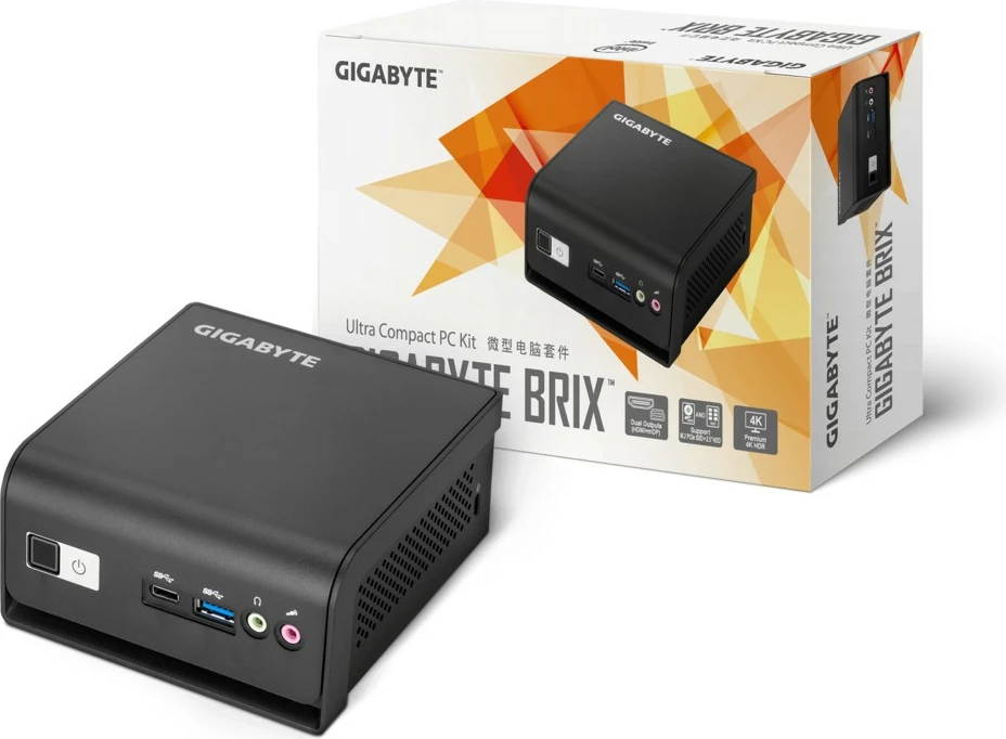 Barebone Gigabyte BRIX GB-BMPD-6005, Pentium N6005, Intel UHD Graphics, Wi-Fi, Bluetooth, Kasë mini, e zezë
