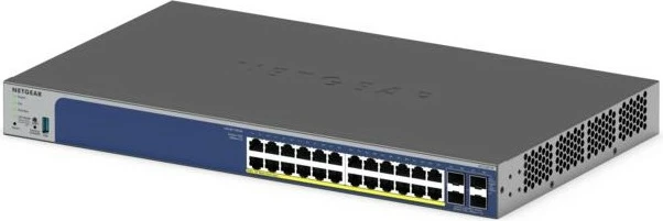 Switch NETGEAR GS728TX, 24 porta 10G, 4 SFP+, PoE, rackmount
