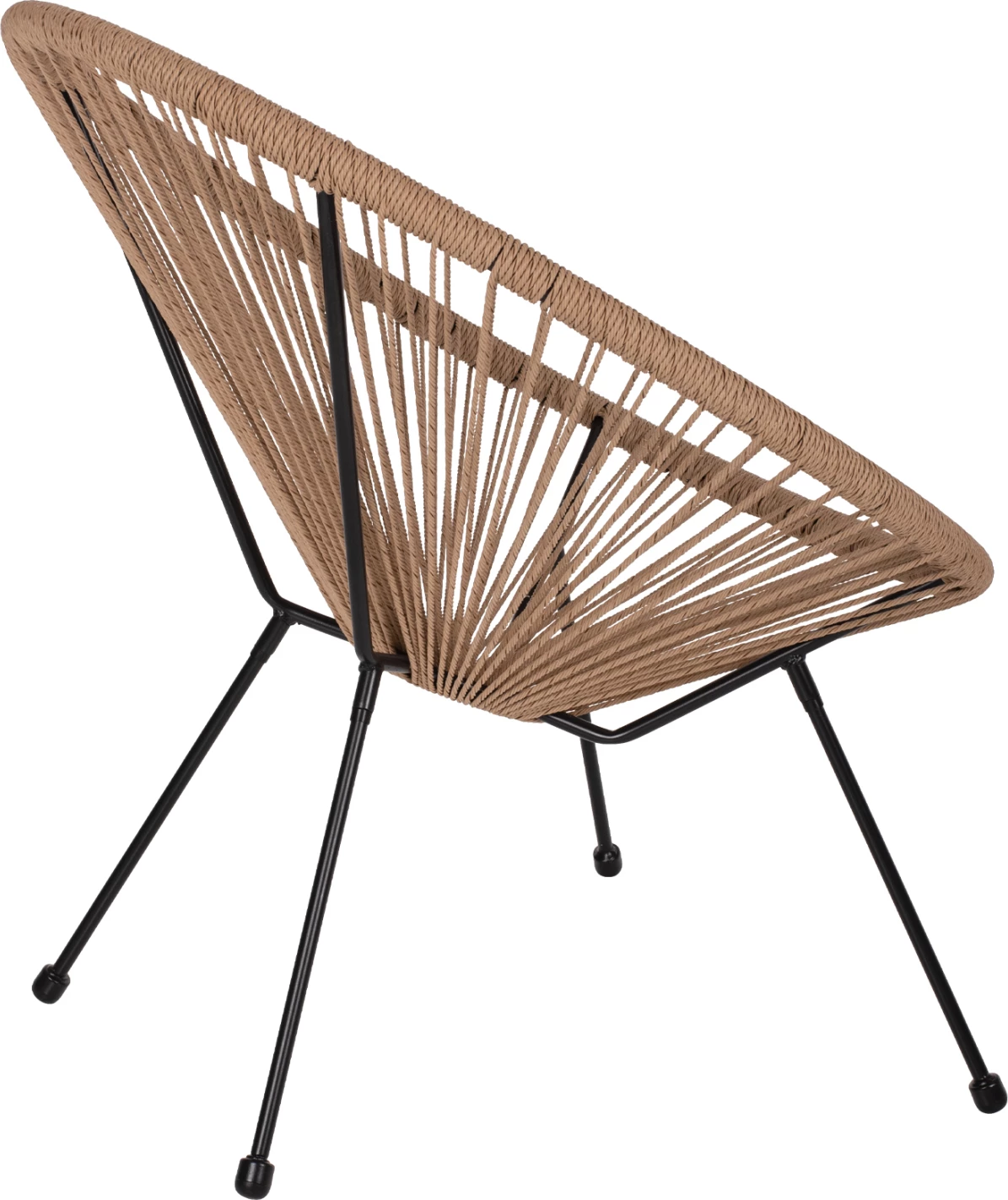 Karrige ACAPULCO lloj foleje, metal i zi & rattan natyral, FH5871.01, 70x73x79Hcm