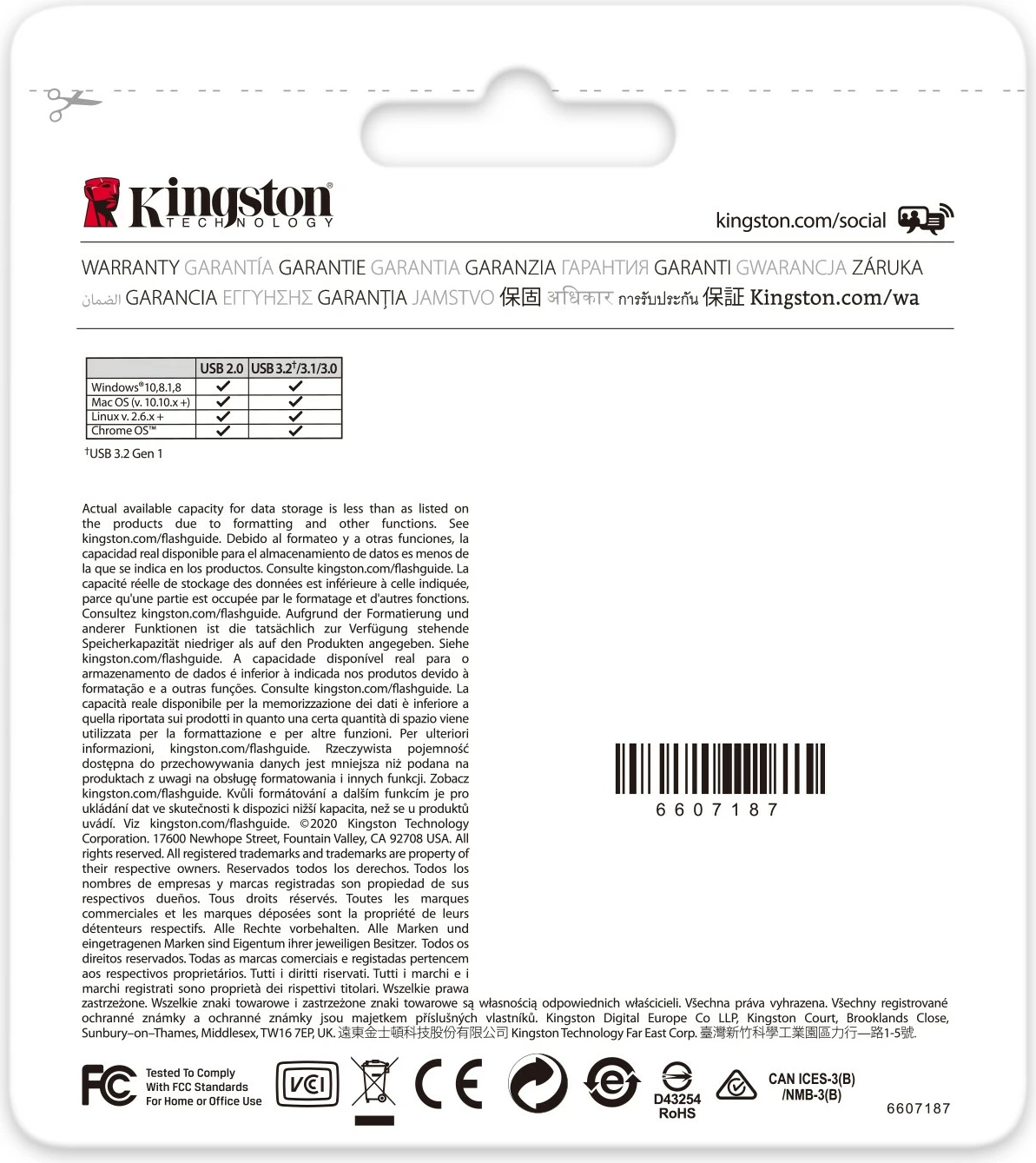 USB Flash Drive Kingston DataTraveler Kyson 64GB, USB Type-A, 3.2 Gen 1