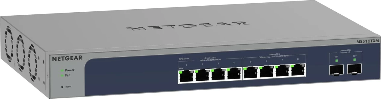 Switch NETGEAR 8-Port Multi-Gigabit/10G Ethernet Smart Managed Pro me 2 Porta SFP+, Gri