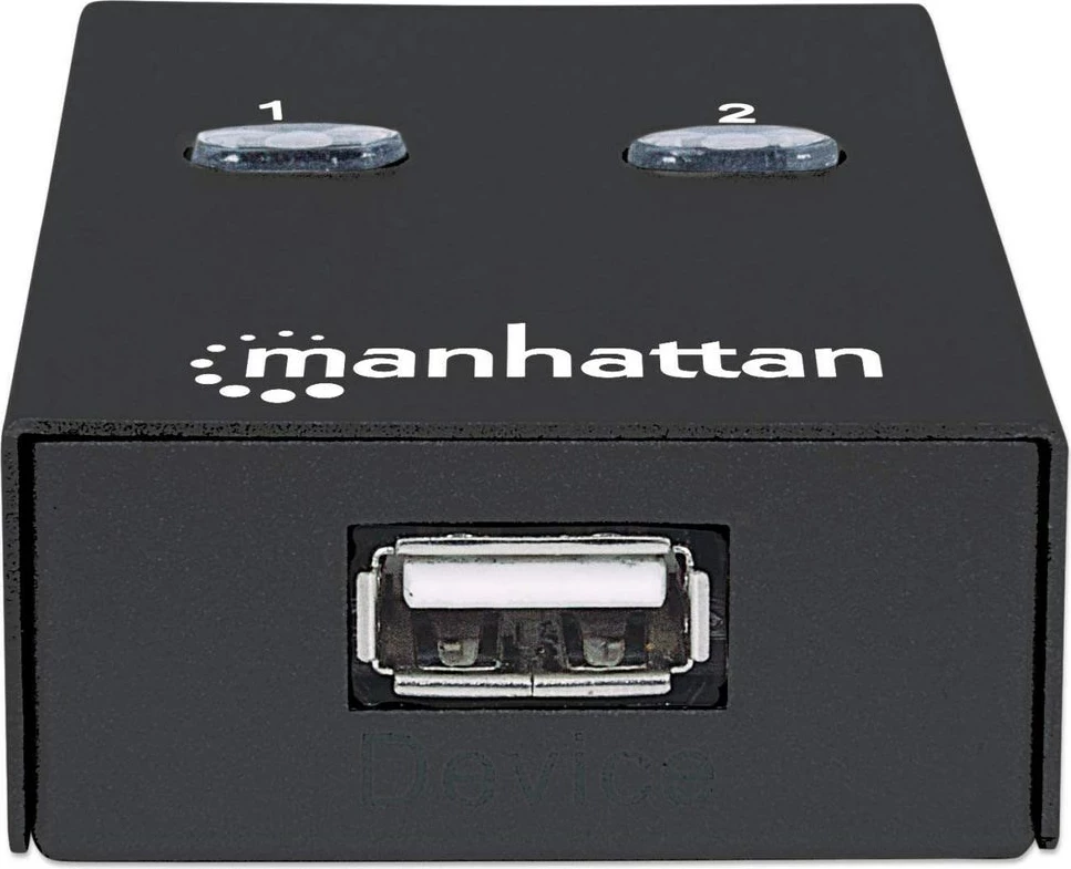 Switch Manhattan USB-A Automatic Sharing, 2x USB-B Porta, 480 Mbps, i zi