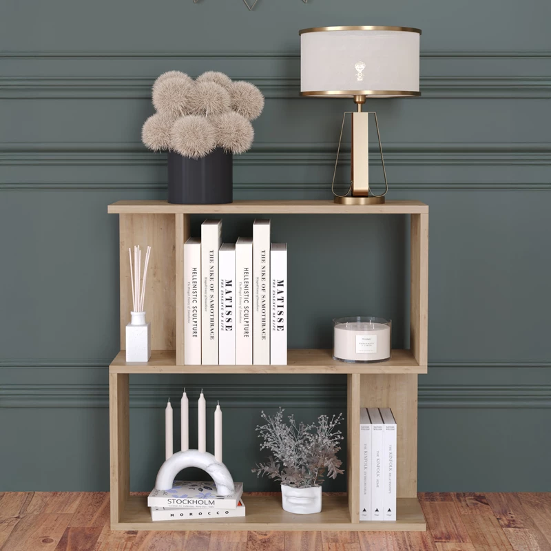 Raft librash Kadu, ngjyrë lisi, 72x22x71cm