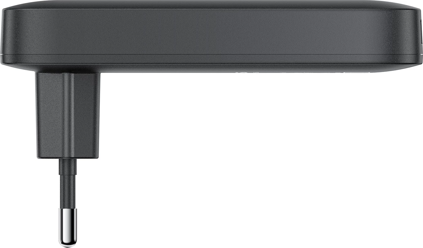 Karikues Acefast A100, 65W, GaN, 2x USB-C + USB-A, ultra i hollë, i zi