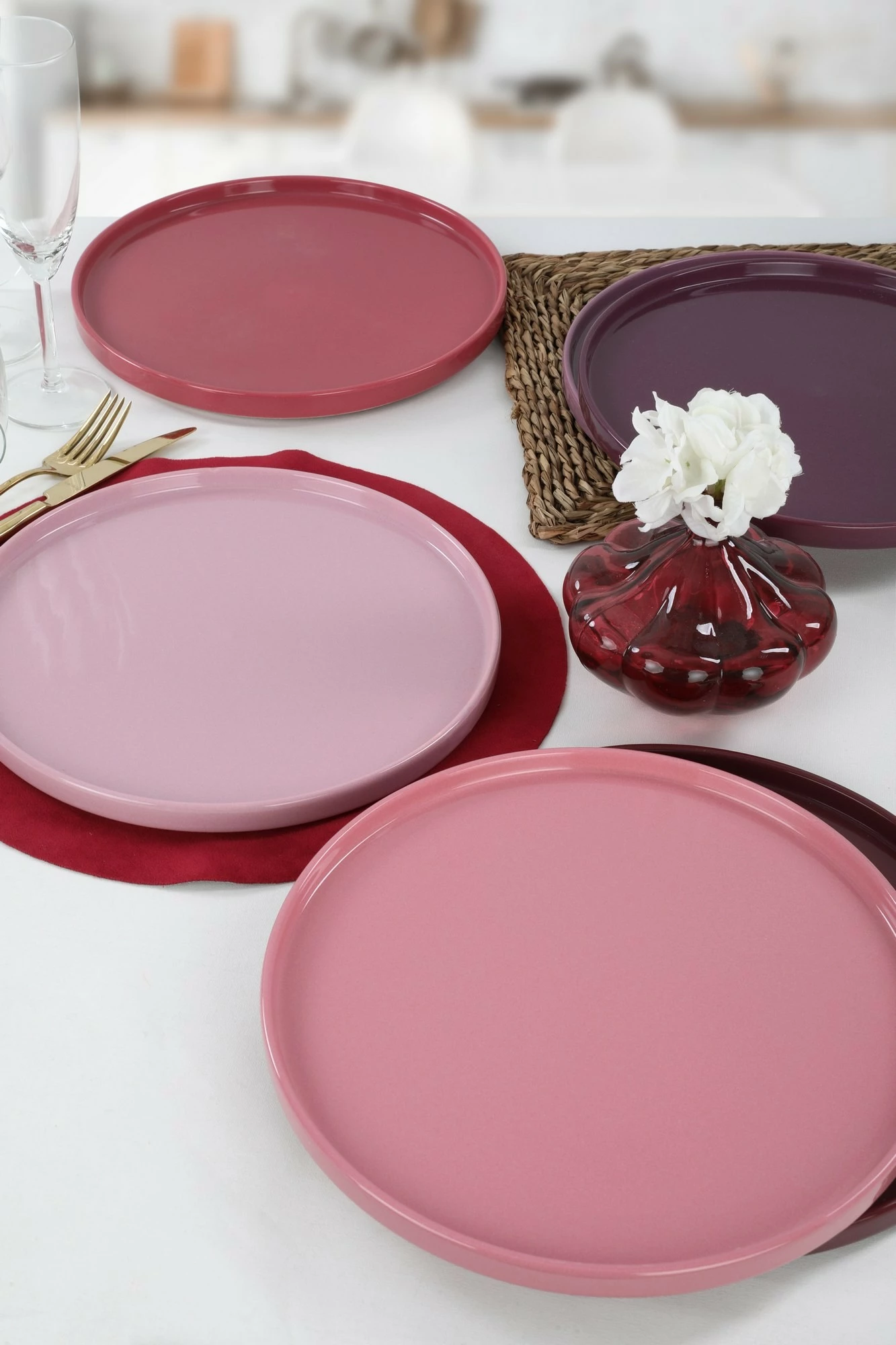Set pjatash shërbimi, shumëngjyrëshe, 27cm (6 copë), Hermia Concept, ST038206F18XA000000MATSS00