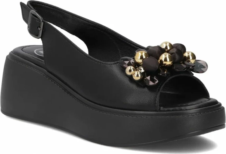 Sandale me platformë Filippo DS7577, të zeza
