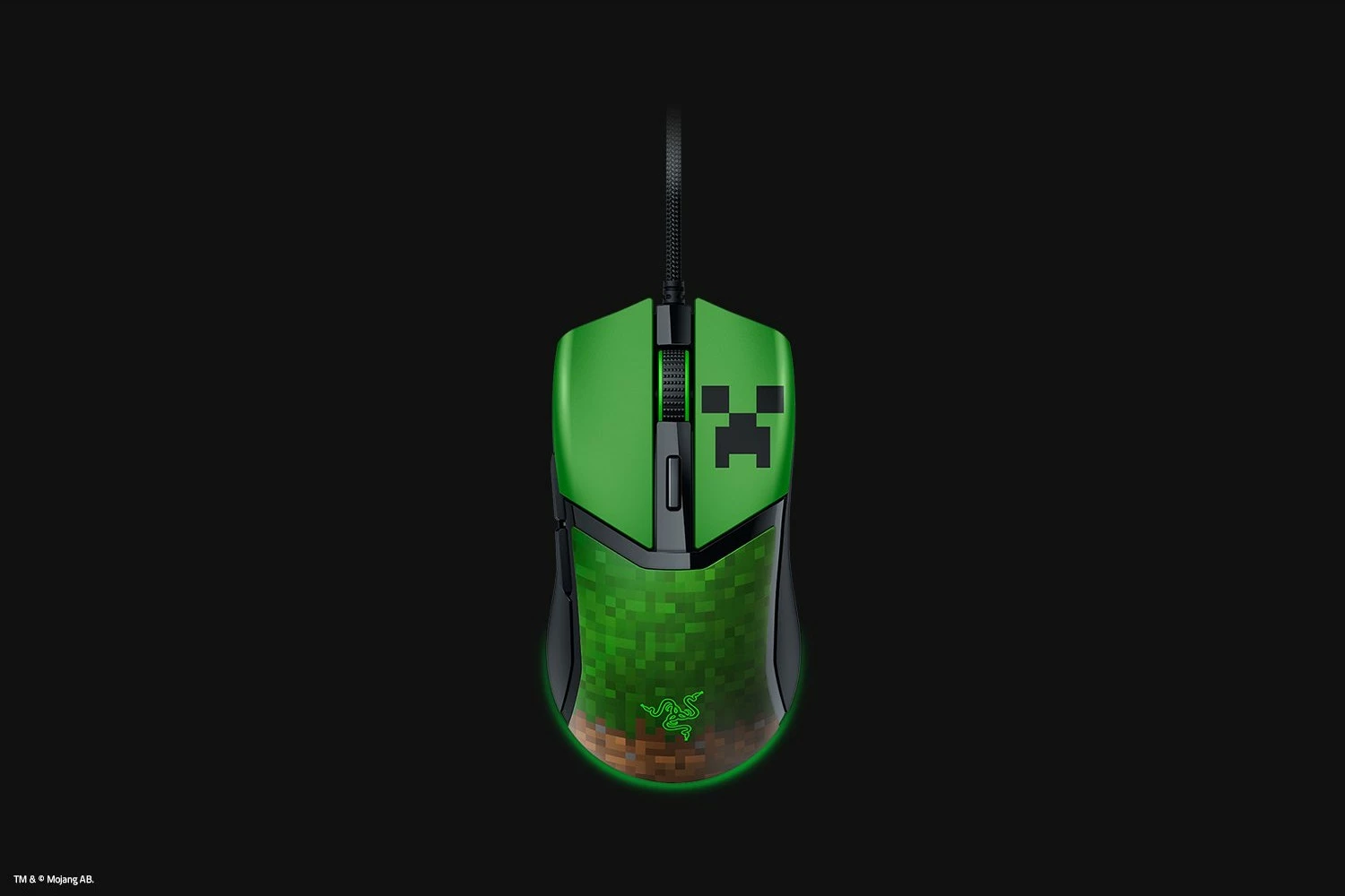 Maus gaming Razer Cobra Minecraft Edition, me kabllo, i gjelbër
