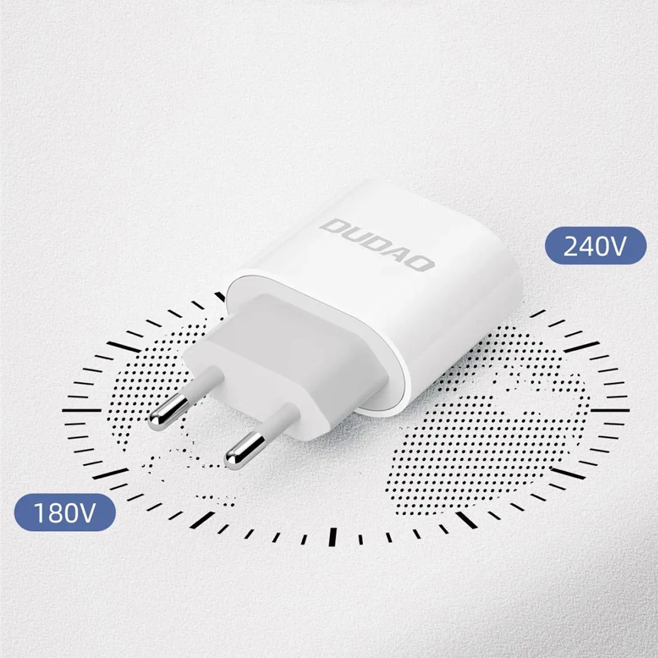 Karikues muri Dudao A14EUC me kabllo USB-C, 20W, Bardhë