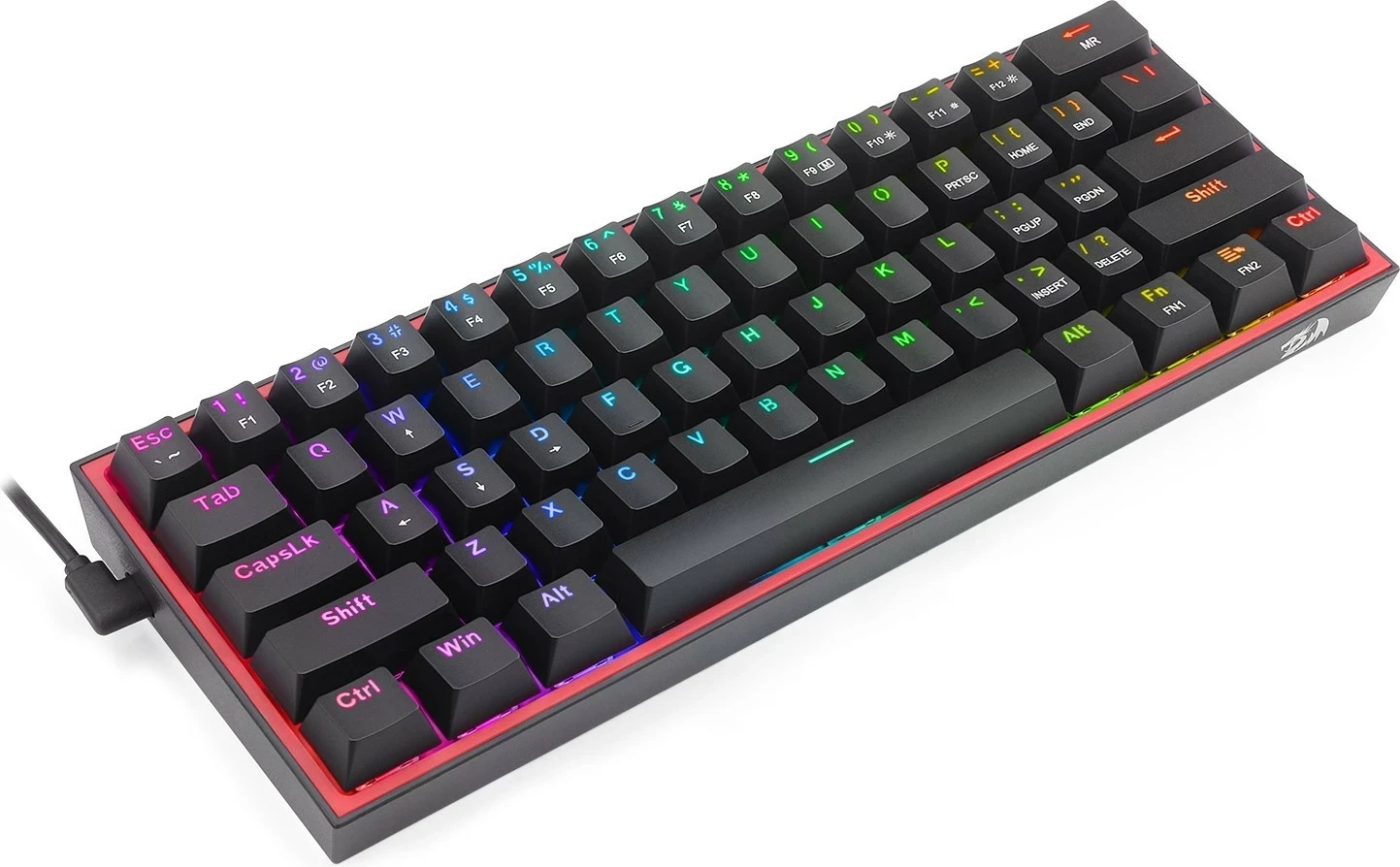 Tastierë Redragon K617 Fizz RGB, e zezë