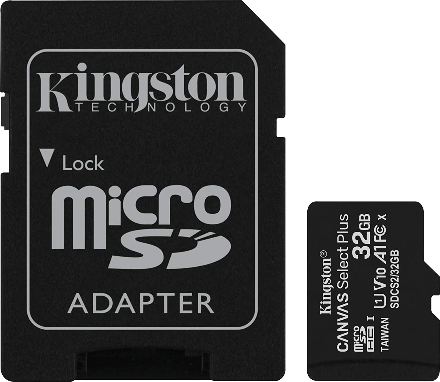 Kartelë microSD Kingston 32GB Classe 10 SDCS2/32GB me Adattatore SD