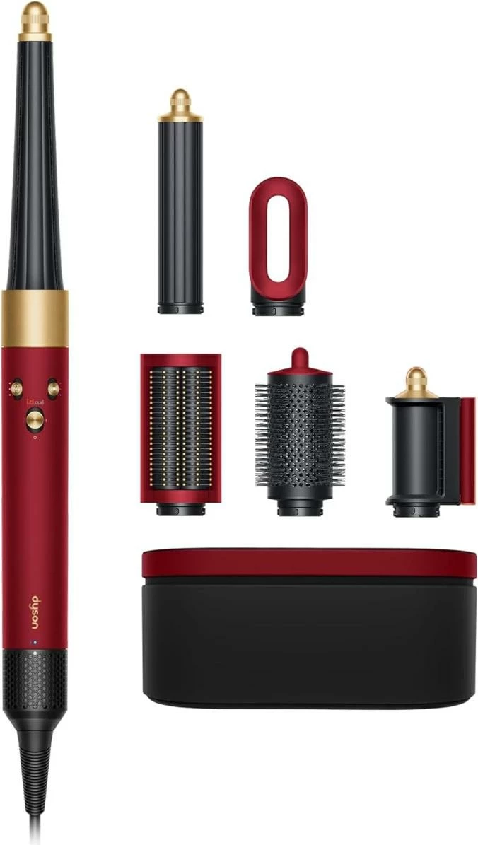 Multistajler flokësh Dyson Airwrap ID, 1300W, Red Velvet/Gold