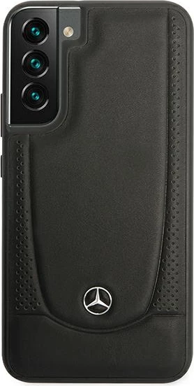 Mbështjellës Mercedes MEHCS22MARMBK për Samsung Galaxy S22+, lëkurë, i zi