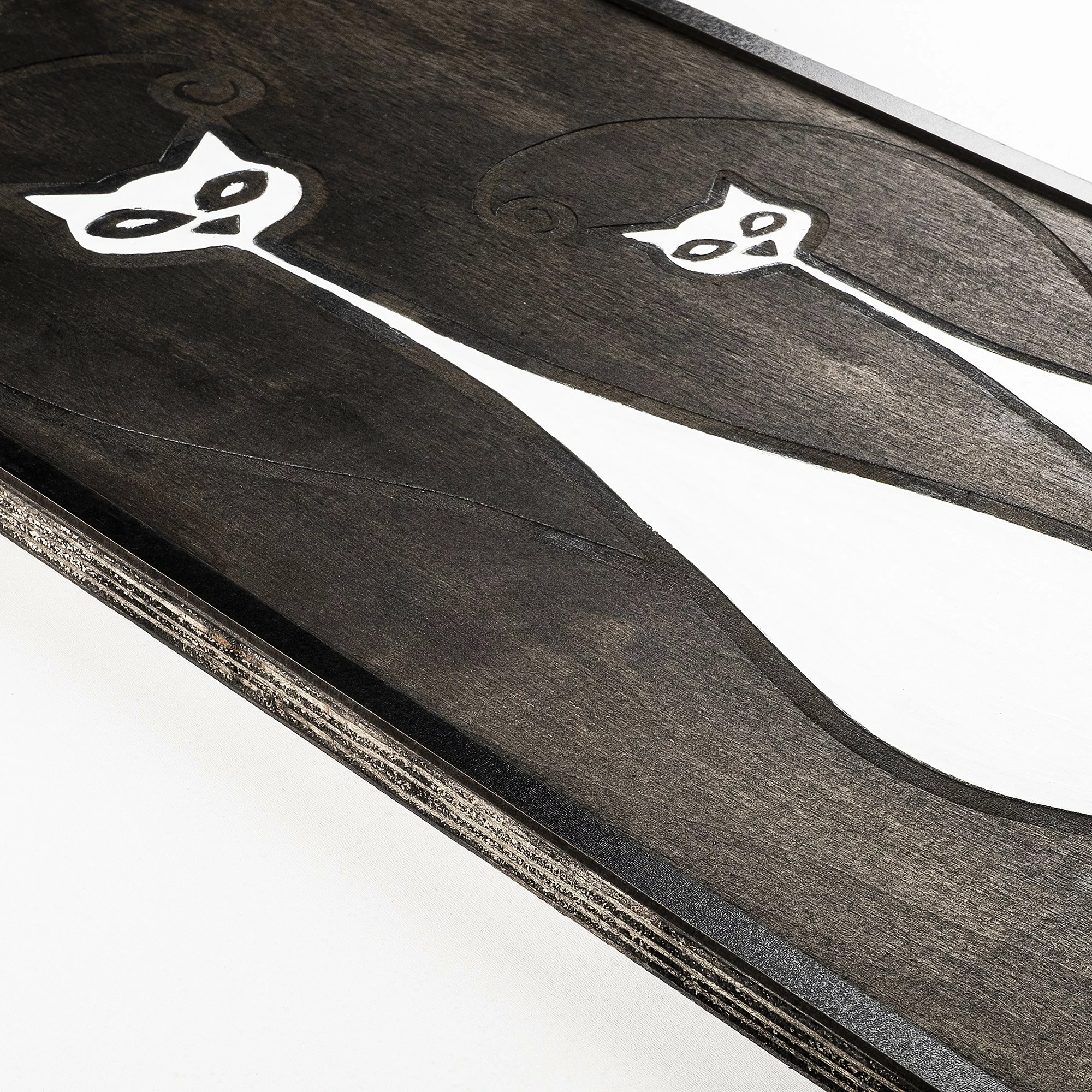 Aksesor dekorativ prej druri për mur, familje mace, Wallity