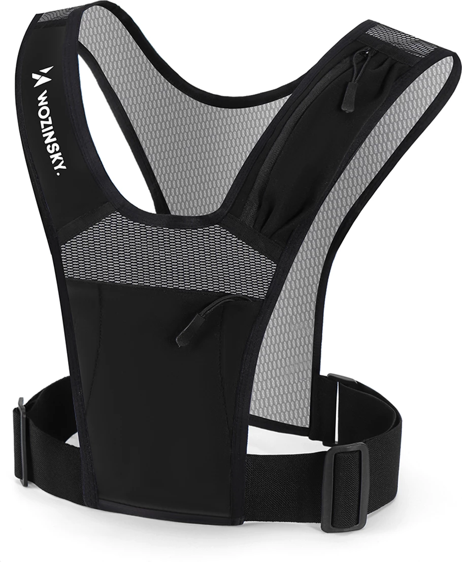 Jelek reflektues sportiv Wozinsky WKDB1, poliestër, 150g, i zi