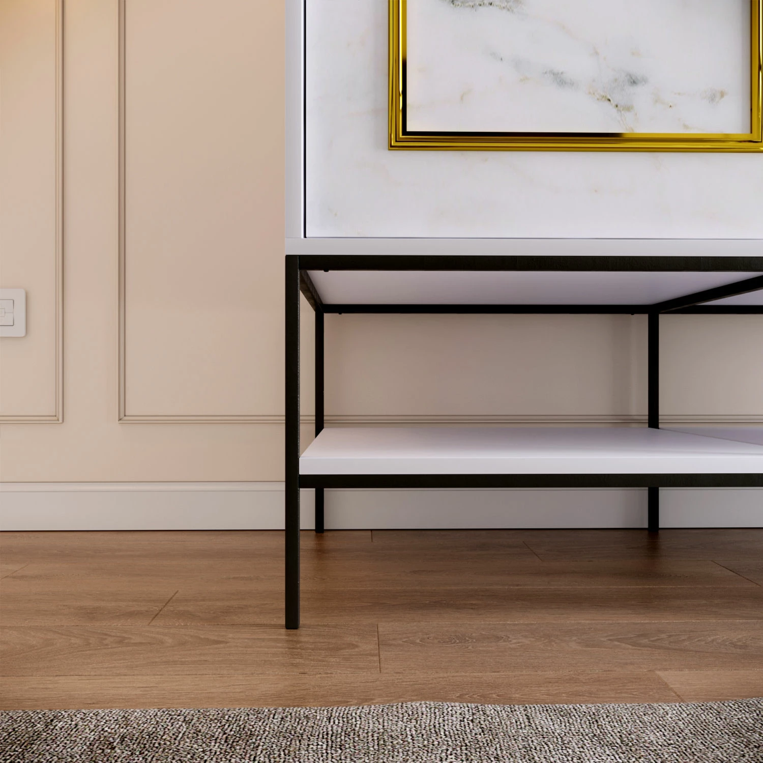 Dollap Hanah Home, Martin 120, bardhë, zi, ari