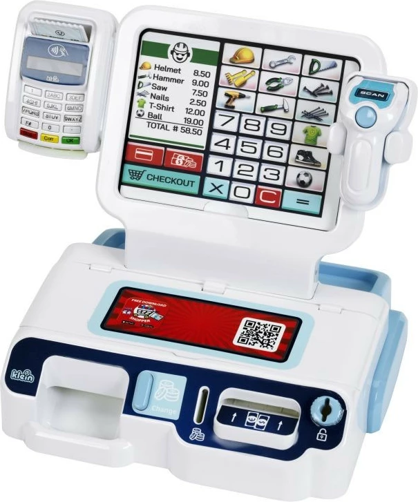 Kasë vetëshërbimi lodër Klein 7265 me aplikacion, shumëngjyrëshe, set aksesorësh