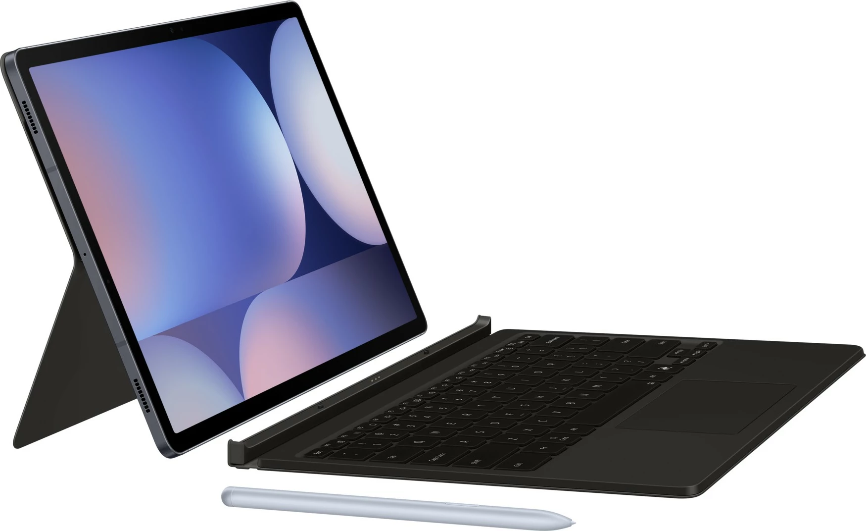 Tastierë Samsung EF-DX825, QWERTZ, Gjermanisht, Touchpad, Galaxy Tab S10+ / S9+ / S9 FE+, E zezë