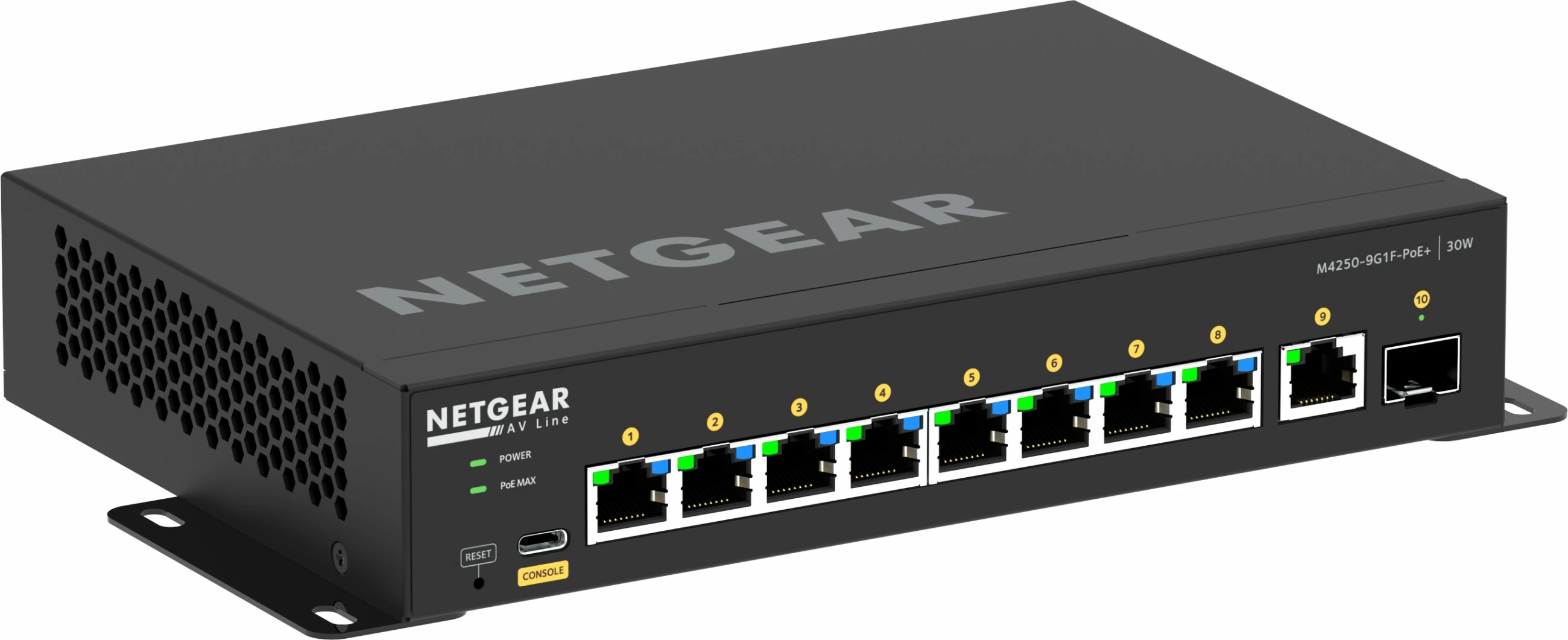 Switch NETGEAR 8x1G PoE+ 110W 1x1G dhe 1xSFP, Managed, L2/L3, Gigabit Ethernet, Montim në rack