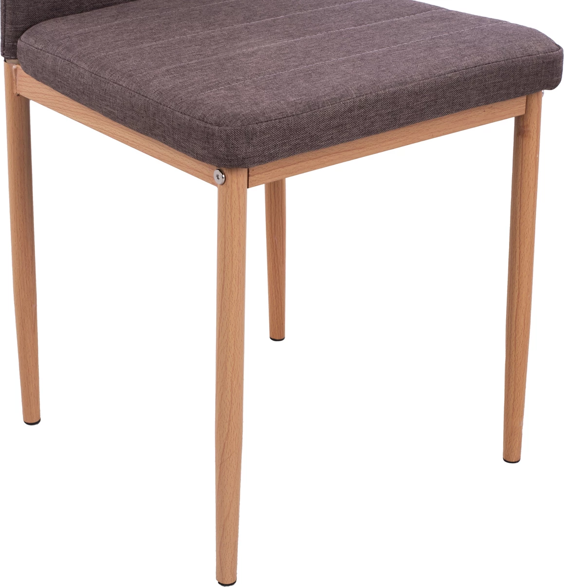 Karrige metalike Lady FH0037.13, pëlhurë kafe me kornizë metalike K/D 40x48x95 cm, set prej 4 copash