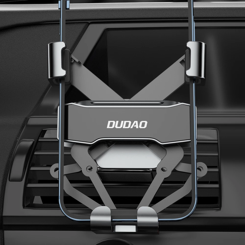 Mbajtës graviteti për celular Dudao F11Pro, për grilë ajrosjeje, i zi