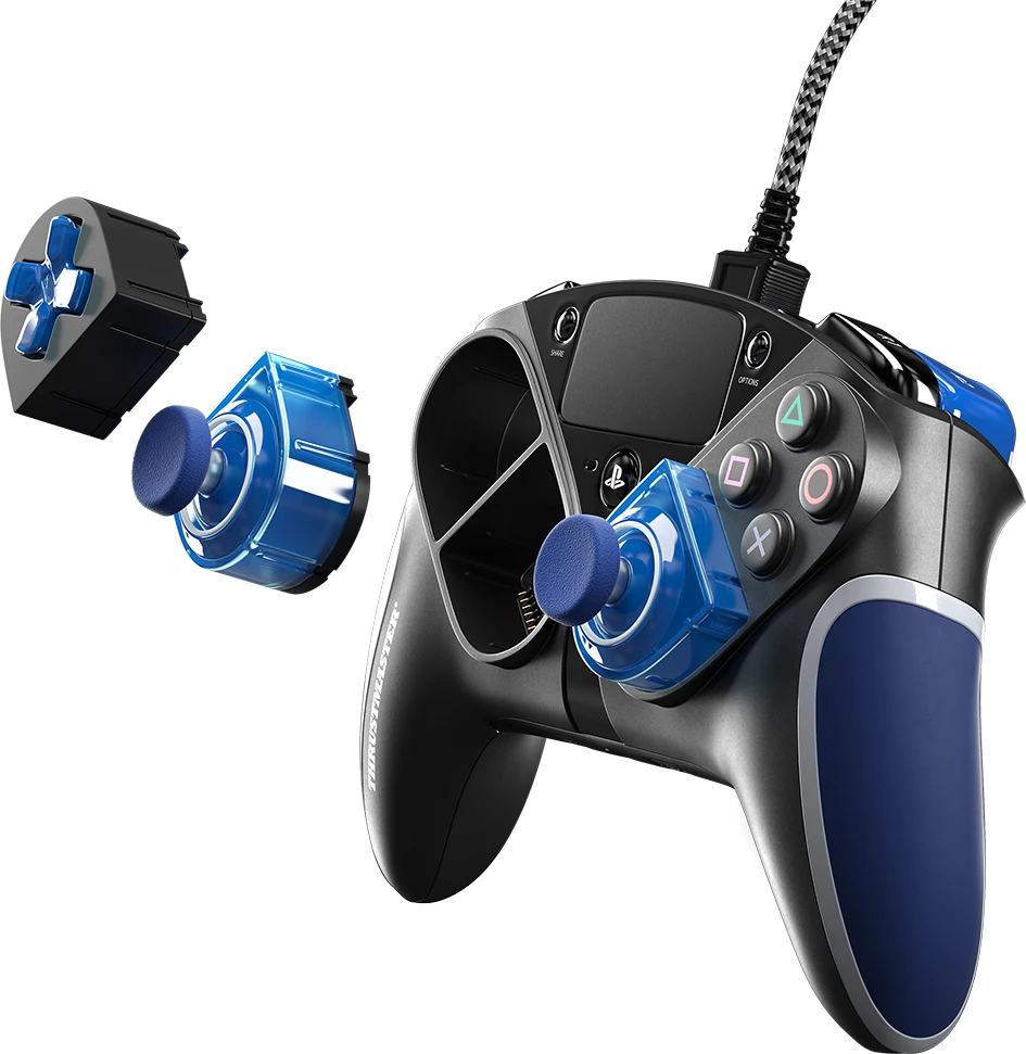 Set modulësh për kontrollues Thrustmaster ESWAP X LED Blue Crystal Pack, kompatibil me Xbox Series X|S/Xbox One/PC, 7 module + 2 kapakë mini-stiku, blu