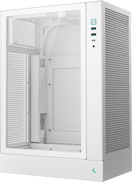 Kasë DeepCool CH170 PLUS WH, xham i temperuar, e bardhë