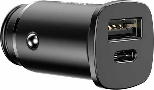 Karikues veture Baseus Square PPS CCALL-AS01 30 W max 2 porta (1x USB-A, 1x USB-C) i zi