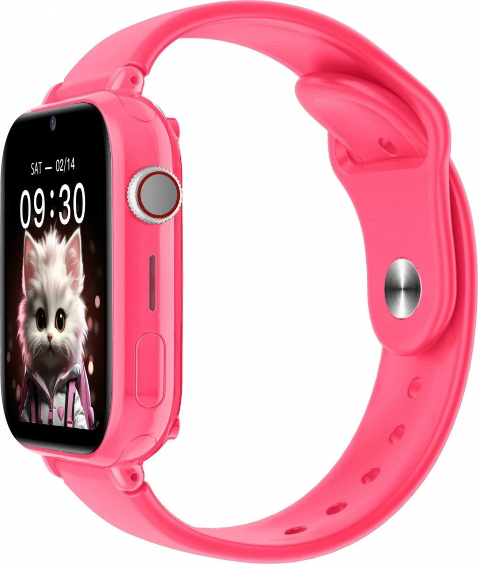 Smartwatch Maxcom FW59 Kiddo për fëmijë, 4G, 1.84", 192 MB, Rozë