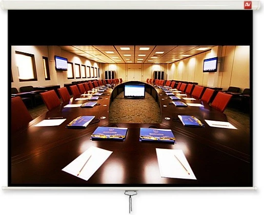 Ekran projeksioni manual Avtek Cinema PRO 200, 200x200cm, 16:9, i bardhë