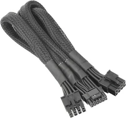 Kabllo adapter Thermaltake AC-063-CN1NAN-A1, 2x8Pin në 12+4Pin 600mm, e zezë