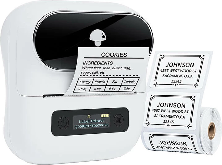 Printer etiketa Phomemo M220, portativ, 20-75mm, i bardhë