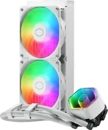 Kasë ftohëse me ujë Cooler Master MasterLiquid 240 Core II, për procesor, 2x12 cm, e bardhë