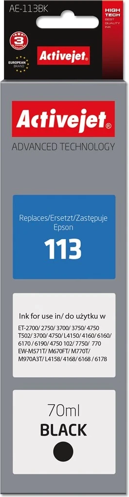 Bojë zëvendësuese Activejet AE-113Bk, e zezë