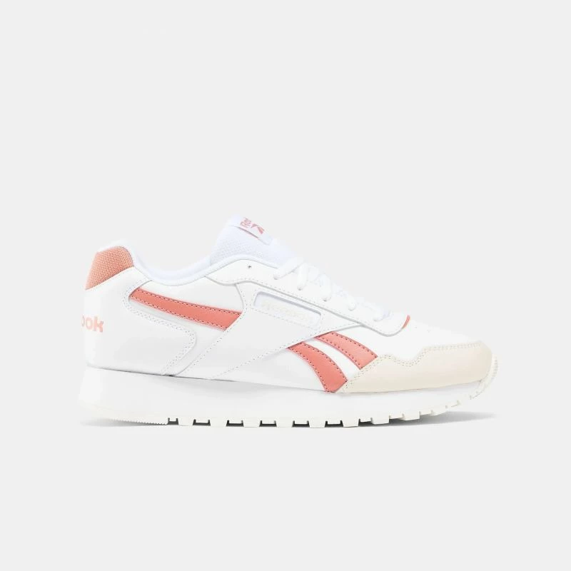 Këpucë Reebok për femra, të bardha-portokalli