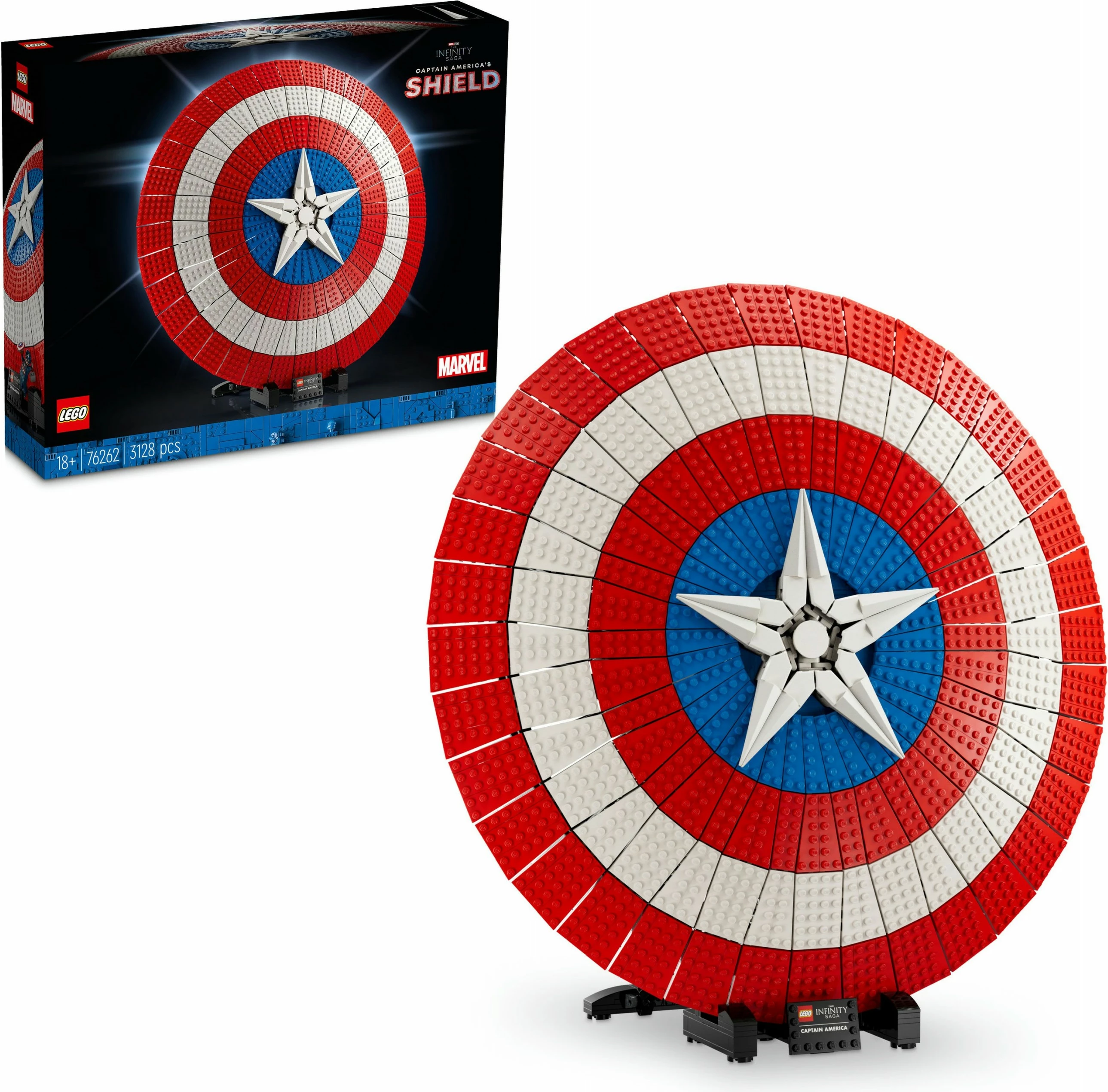Set ndërtimi LEGO Marvel Super Heroes Captain America's Shield, 3128 pjesë, Multikolor