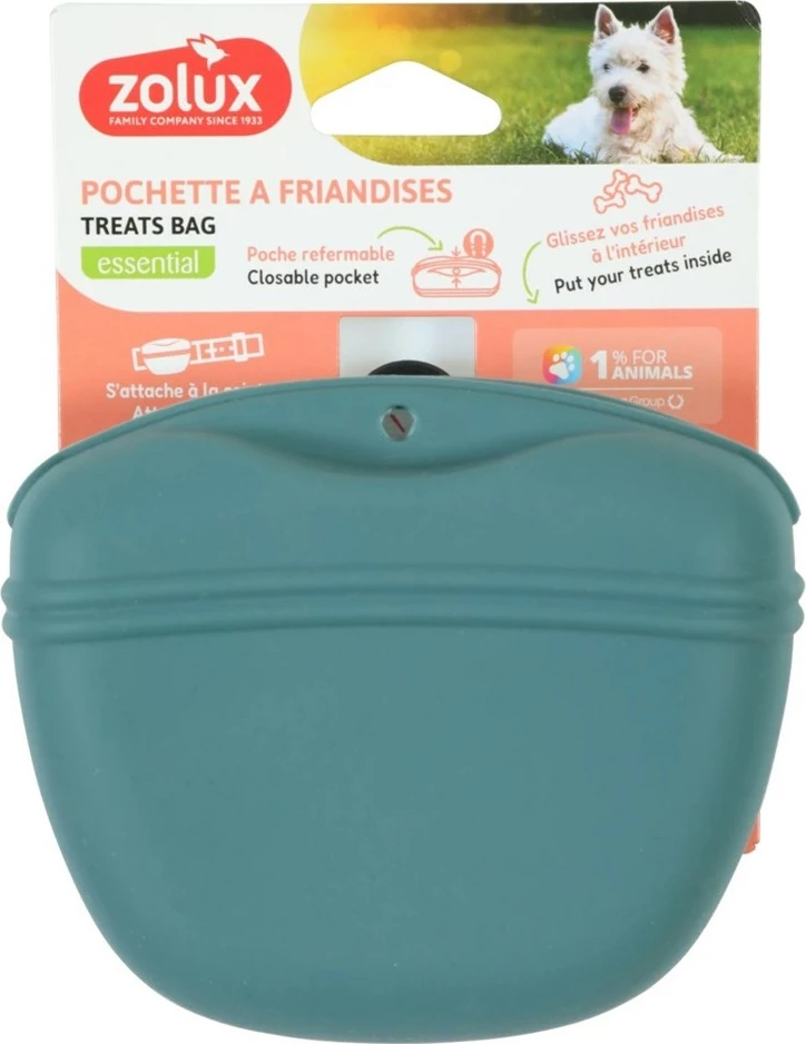 Çantë ushqimesh për qen ZOLUX, silikon, kaltër