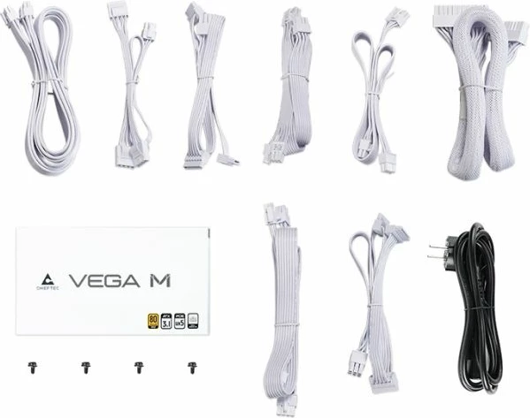 Furnizues rryme (PSU) CHIEFTEC VEGA M PPG-850-CW 850W ATX 12V 3.1 80PLUS Gold modular plotë, i bardhë