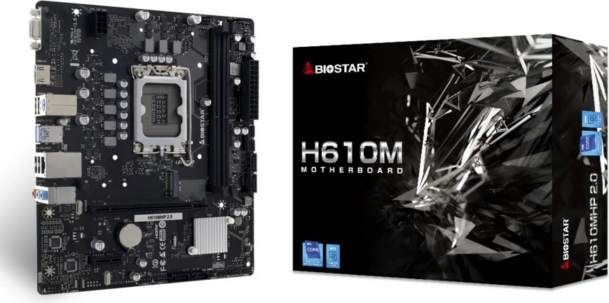 Pllakë amë Biostar H610MHP 2.0, Intel, LGA 1700, DDR4-SDRAM, 64 GB