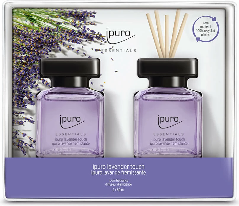 Set aromatizues ambienti me lavandë, 2 copë, 50ml, qelq, 5x15x13cm