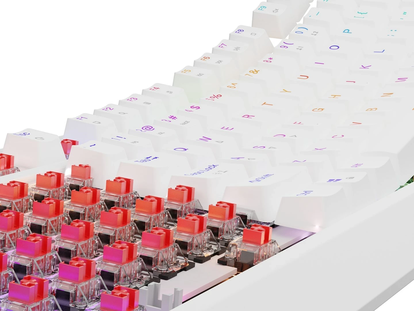 Tastierë mekanike GENESIS Thor 230 TKL, QWERTY, US English, RGB, e bardhë