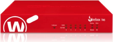 Firewall WatchGuard Firebox T45PoE me 3 vite Basic Security Suite, i kuq