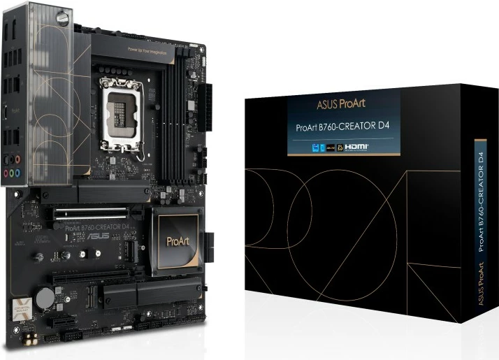 Pllakë amë ASUS ProArt B760-Creator D4, Intel, LGA 1700, DDR4, 128 GB