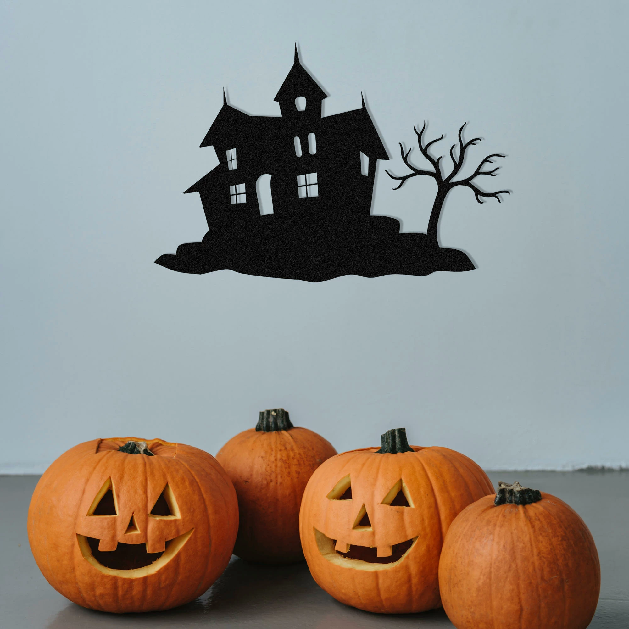 Aksesor dekorativ metalik për mur, Halloween, Wallity, 70x47cm