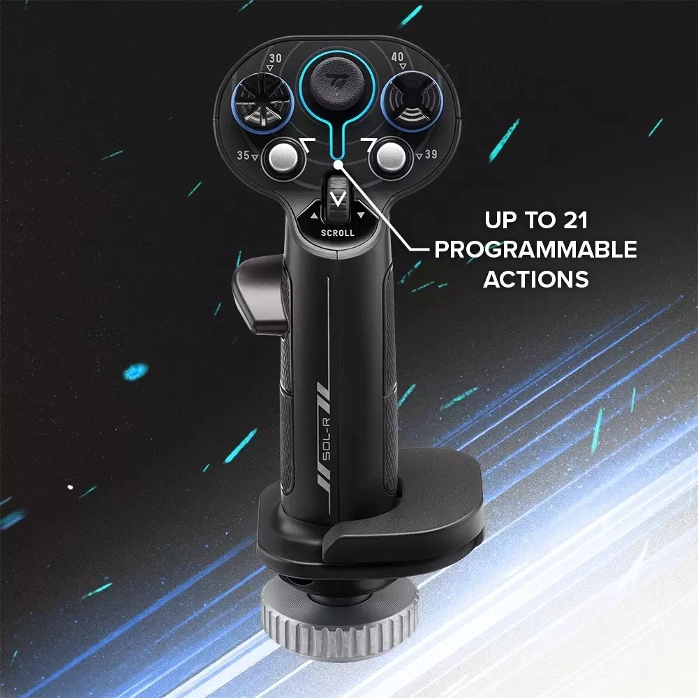Grip add-on Thrustmaster Sol-R 3 AVA, 21 butona programmues, Z-axis, i dyanshëm, zi/kalter